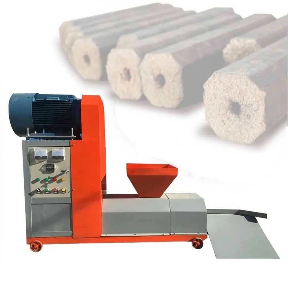 Sawdust Briquette Compression Machine 300kg/H Small Wood Sawdust Charcoal Briquette Making Machine