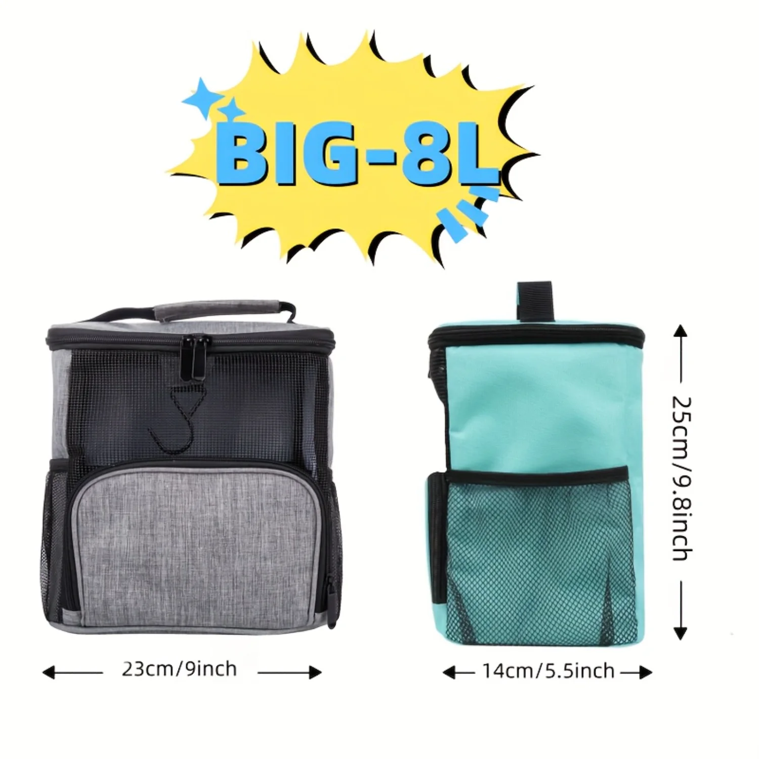 Portable Large Capacity Toiletry Bag With Metal Hook, Travel  Bag, Breathable Mesh Hanging Cosmetics