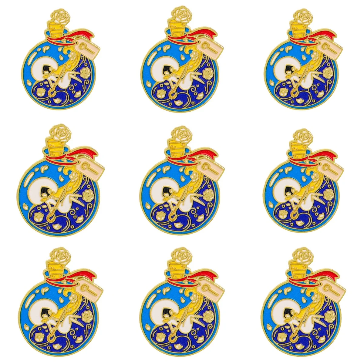 9-teiliges Emaille-Pin-Set mit Cartoon-Charakteren, Broschen für Mäntel, Kragen, Reversnadeln, Metallabzeichen, Schmuckgeschenk für Freunde