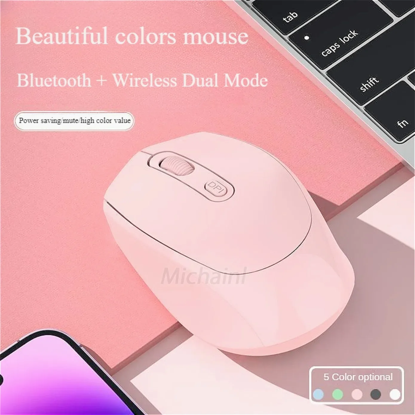 MINGCVIL Drahtlose Maus RGB Wiederaufladbare Bluetooth Mäuse Drahtlose Computer Ergonomische Gaming Maus für Laptop PC einstellbare DPI