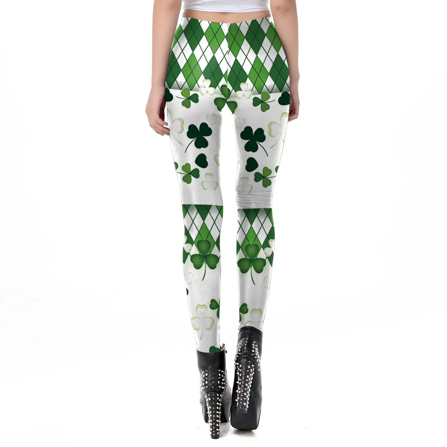 St. Patrick's Day Cosplay Casual Leggings Green Clover Printed Leggings Sport Women Fitness Trousers Drop Shipping