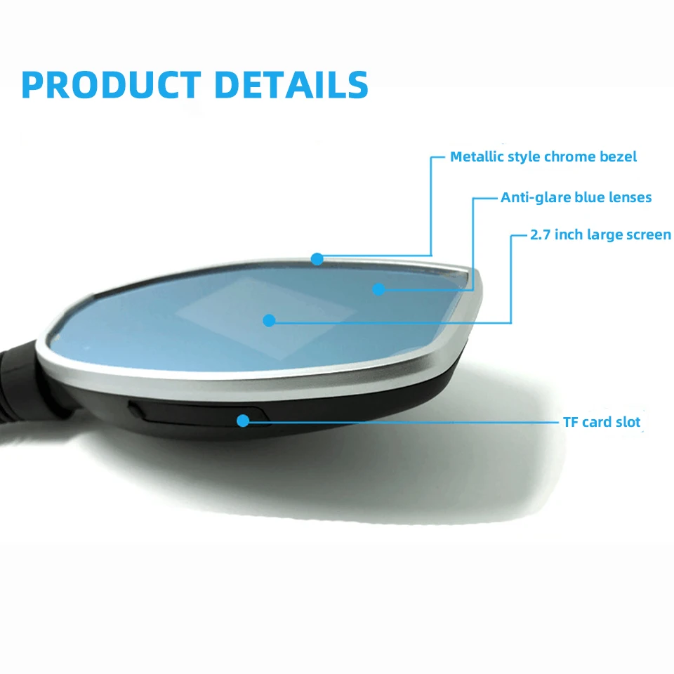 Acceo P9 1080P دراجة نارية داشكام مع واي فاي دعم الكاميرا الخلفية عدسة مزدوجة دراجة نارية المرايا مسجل فيديو Dvr للدراجات النارية