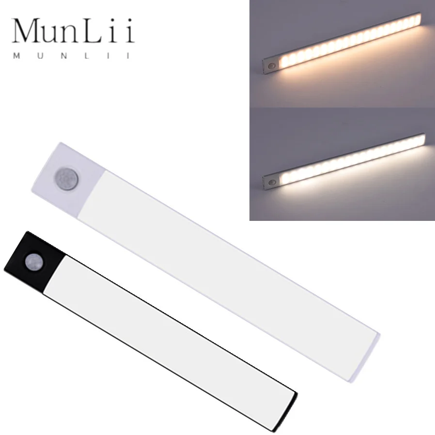 

MunLii Led Night Light Light Under Cabinet Light Motion Sensor USB night light Closet Light Cabinet Kitchen Lighting night light