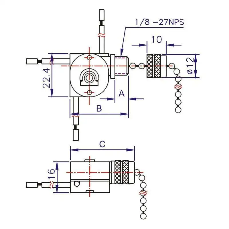ZE-110 Zing Ear 3-позиционный переключатель потолочного вентилятора с цепным переключателем