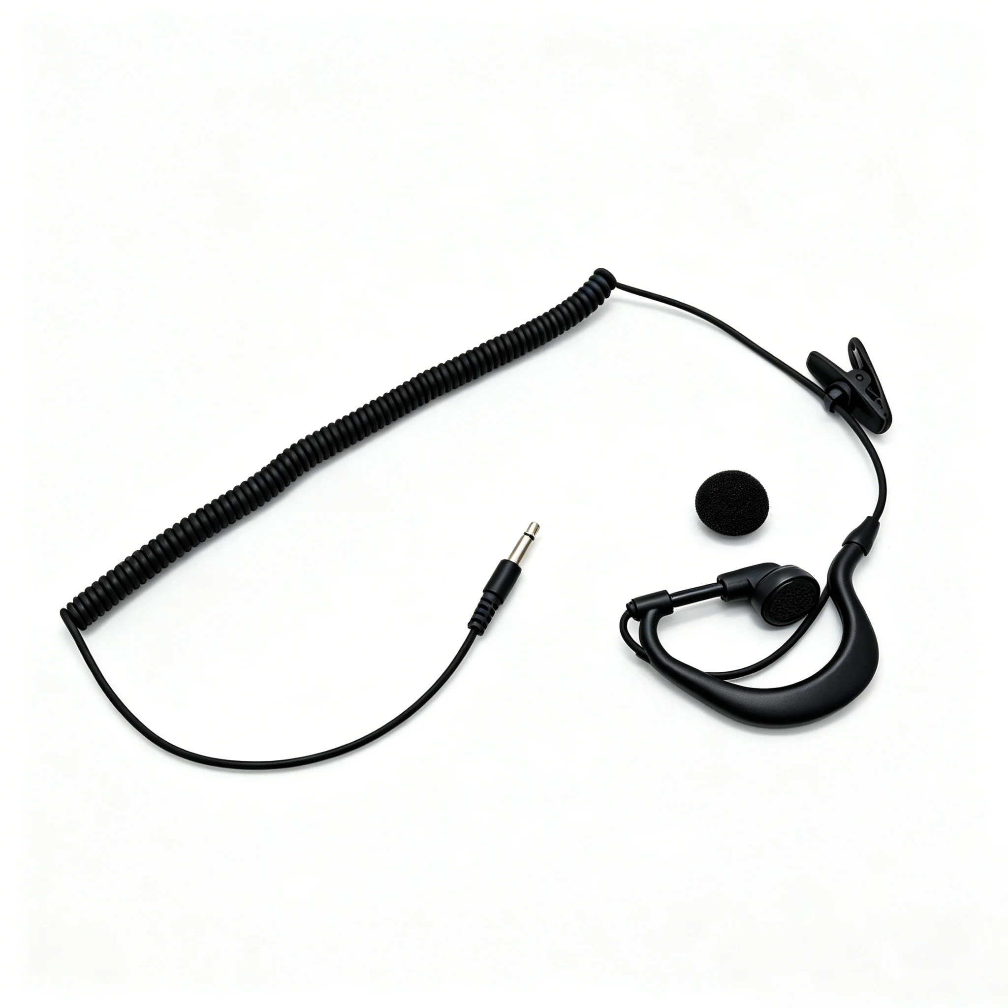 Auriculares de Escucha Única de 3.5mm, Accesorio de Auricular Individual, Protector de Oído Suave Giratorio para Walkie-Talkie, para Ambos Oídos (Izquierdo/Derecho)