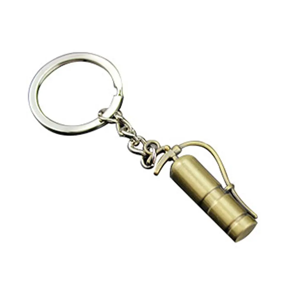 Cool Good Exquisite Gift Hot Metal Brown Buckle Car 1PC Fire Extinguisher Shape Key Ring Keychain Alloy