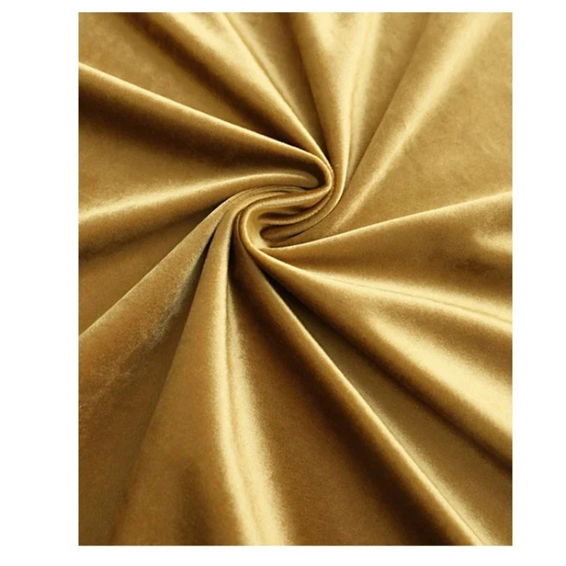 High-end European-style Luxury Curtains for Bedroom Living Room American Golden and Blue Shading Velvet Villa