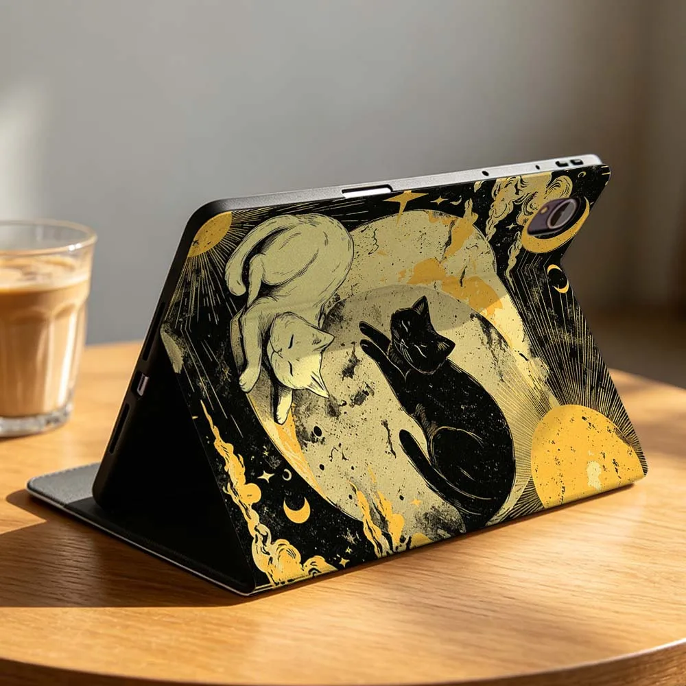 Creative Cat Print For Huawei Matepad M6 10.8 11 11.5S Pro Air SE Honor Tab 8 9 10 V9 X8 X9 X10 Magic Pad GT 2 3 Tablet Case