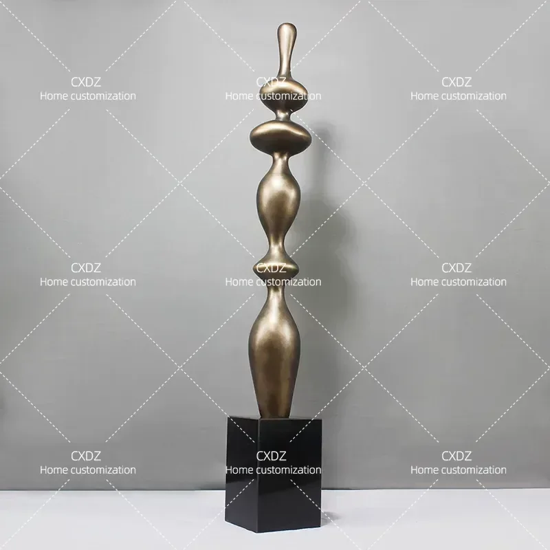 Modern Simple Abstract Art Sculpture FRP Home Furnishing Ornament for Living Room Hotel Sales Office Decoration