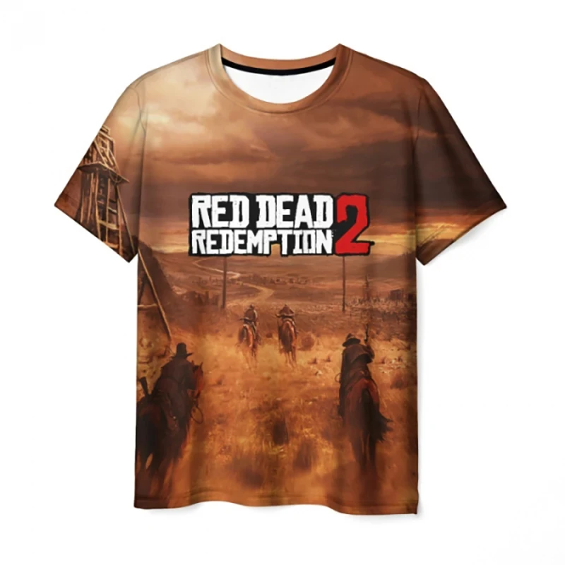 Red Dead Redemption 2 3D Print Summer Men Women Short Sleeve t shirts streetwear O-neck Fashion Unisex clothing