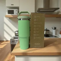 30 copo isolado de aço inoxidável 30oz copo de carro de grande capacidade com alça copo de palha portátil