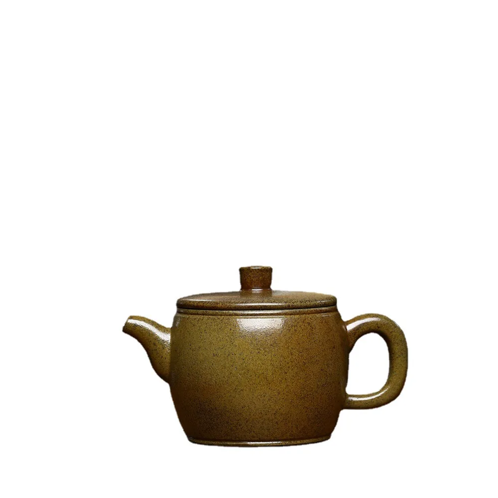 180cc Classic Yixing Purple Clay Teapot Raw Ore Green Mud Stone Scoop Kettle Chinese Filter Tea Infuser Tea Set Accessories