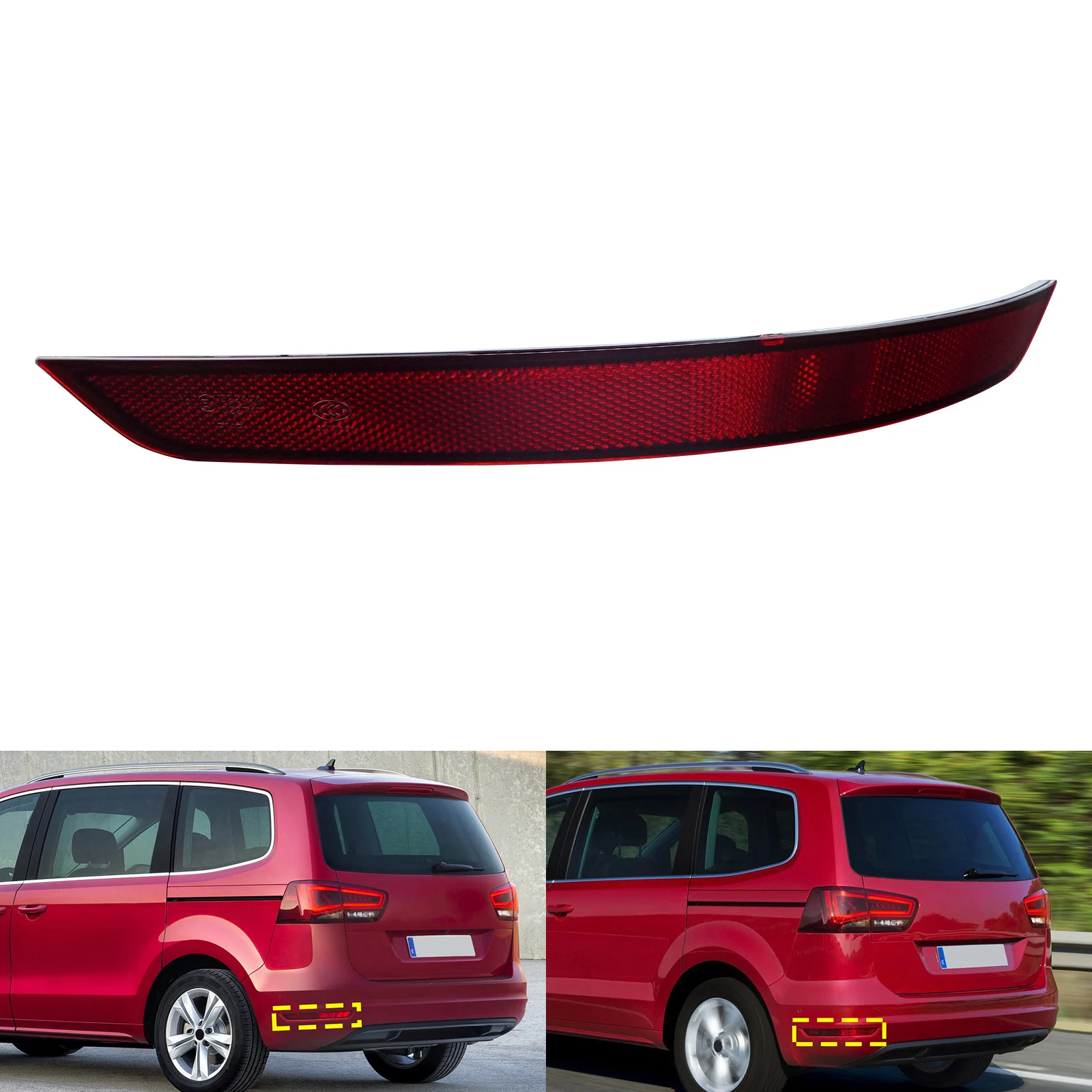 

Левый задний бампер с отражателем заднего фонаря для VW Sharan 7N 2011-2016