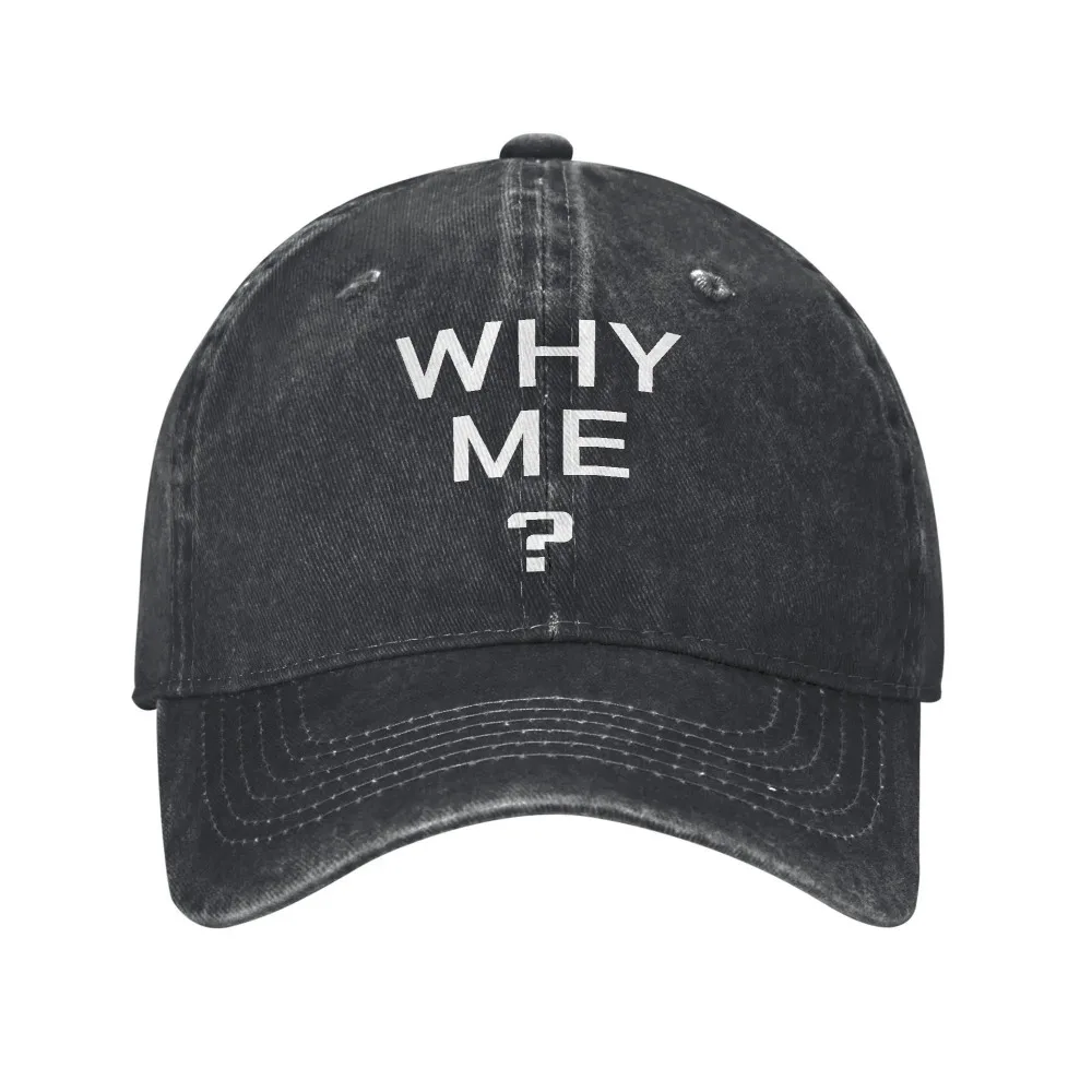 Why Me Death Stranding Game Baseball Cap Vintage Distressed Cotton Headwear for Men Women Outdoor Workouts Adjustable Fit Caps
