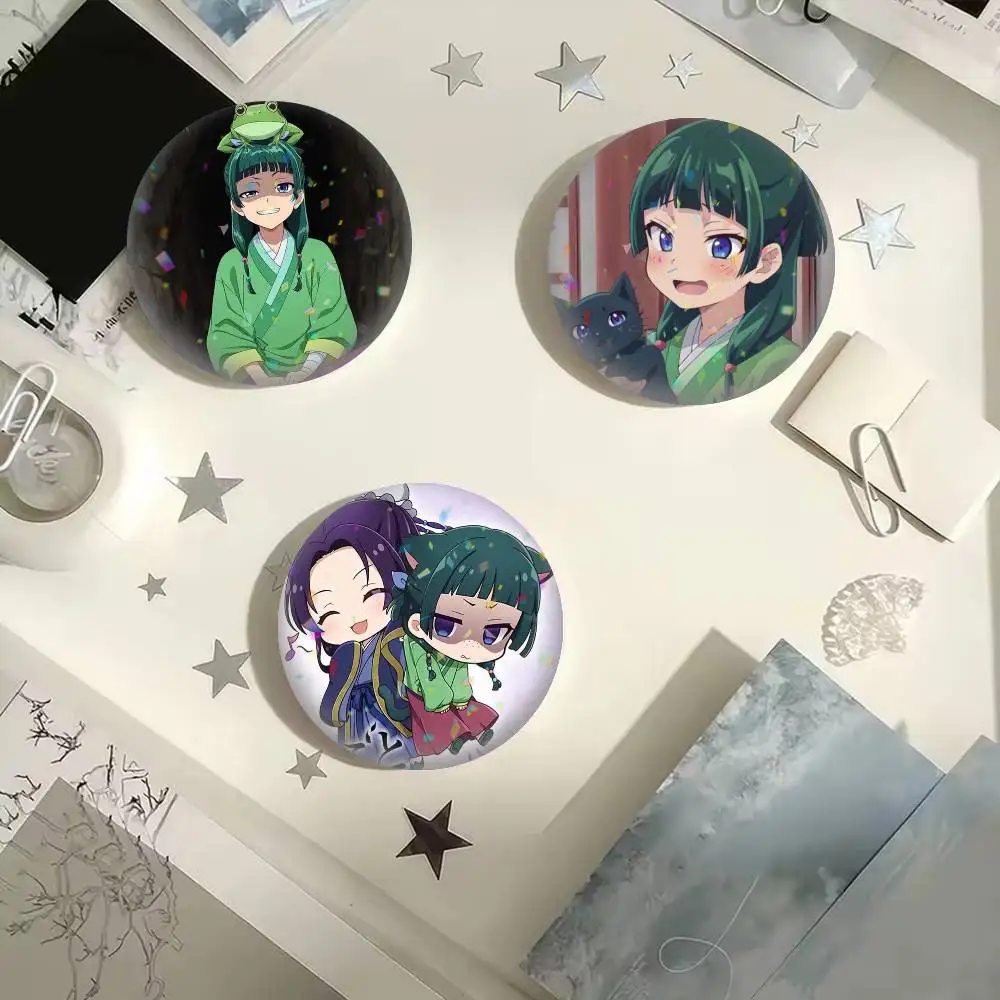 Anime Apothecary Diaries Maomao  25 32 44 58 75mm Badges Personalized Round Brooches Pins Accessory Gift