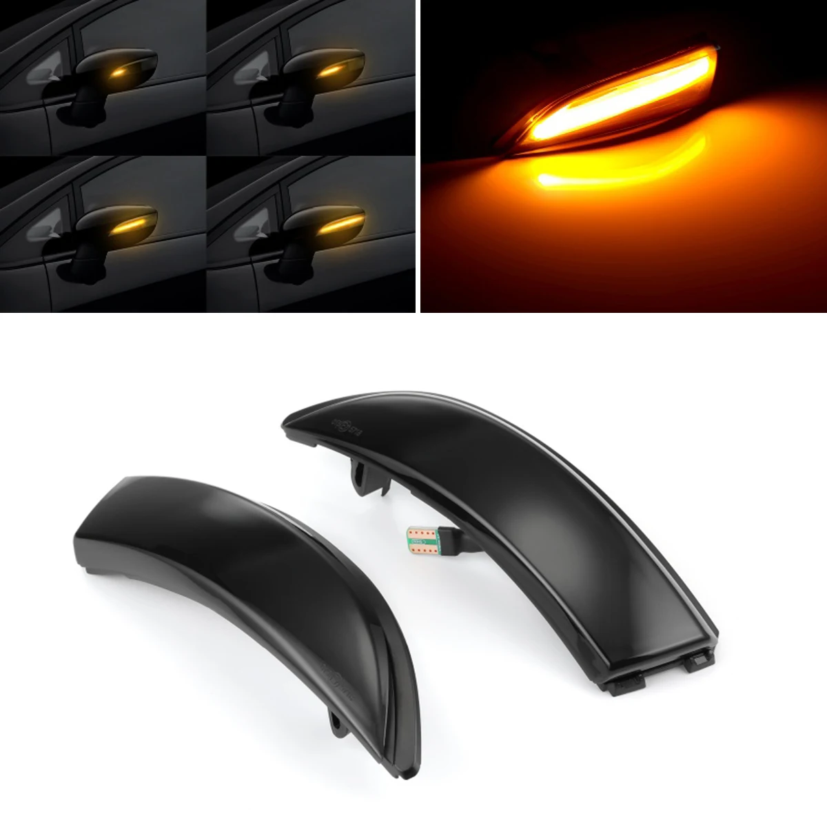 2PCS Dynamic LED Turn Signal Mirror Light Indicator For Ford Fiesta MK7 B-Max 09 - 17 MK8 19-UP Car Styling