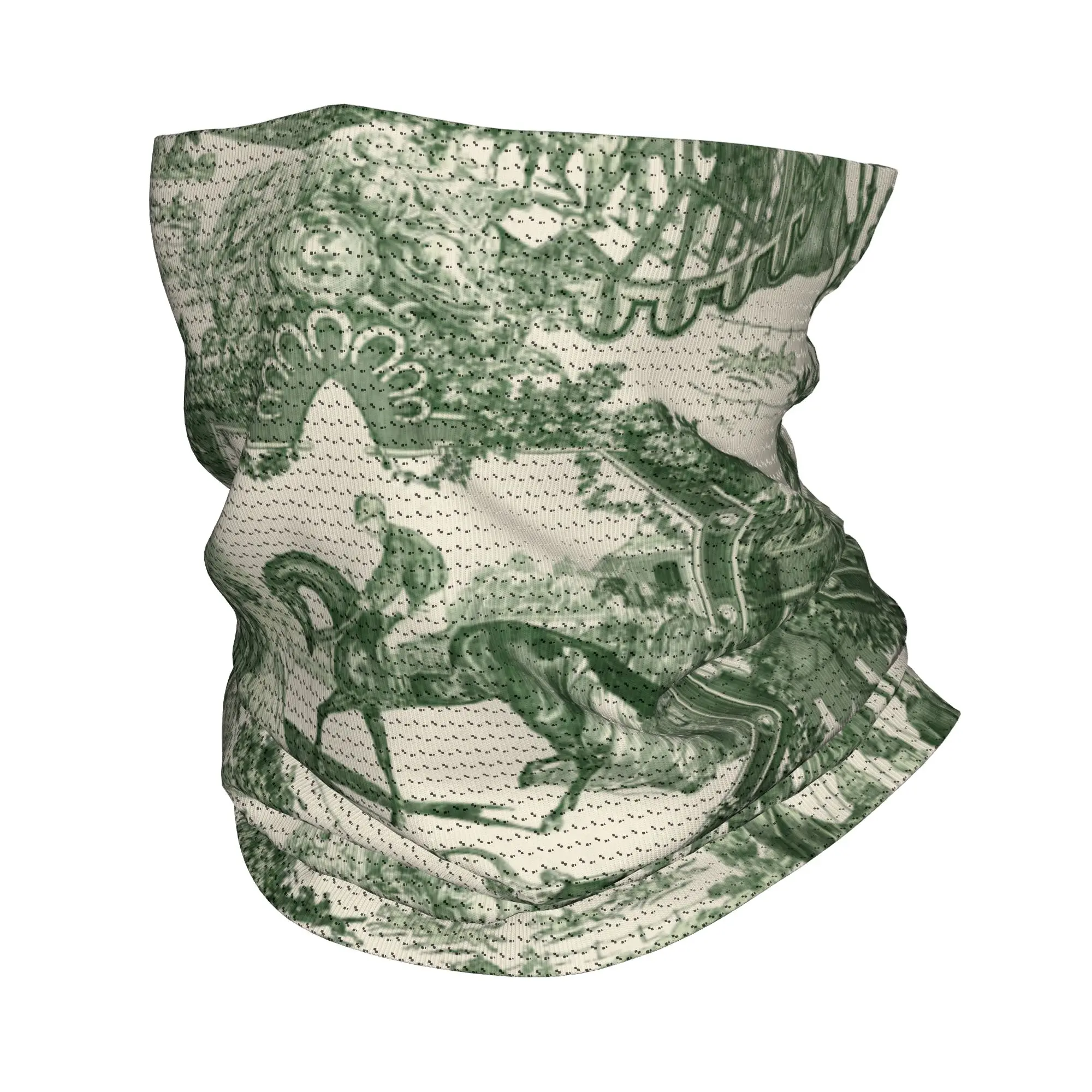 Custom Antique Vintage French Toile De Jouy Neck Gaiter  UV Face Shield Winter Traditional France Art Bandana Scarf for Cycling