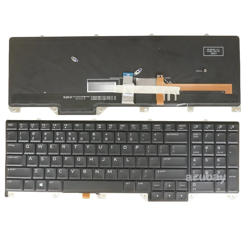 

Laptop Keyboard for DELL Alienware 17 R4 , 17 R5, 00WN4Y 0N7KJD 0CF2YW PK131QB1A00 , NSK-EE0BC 01, PK131QB1A01 Backlit