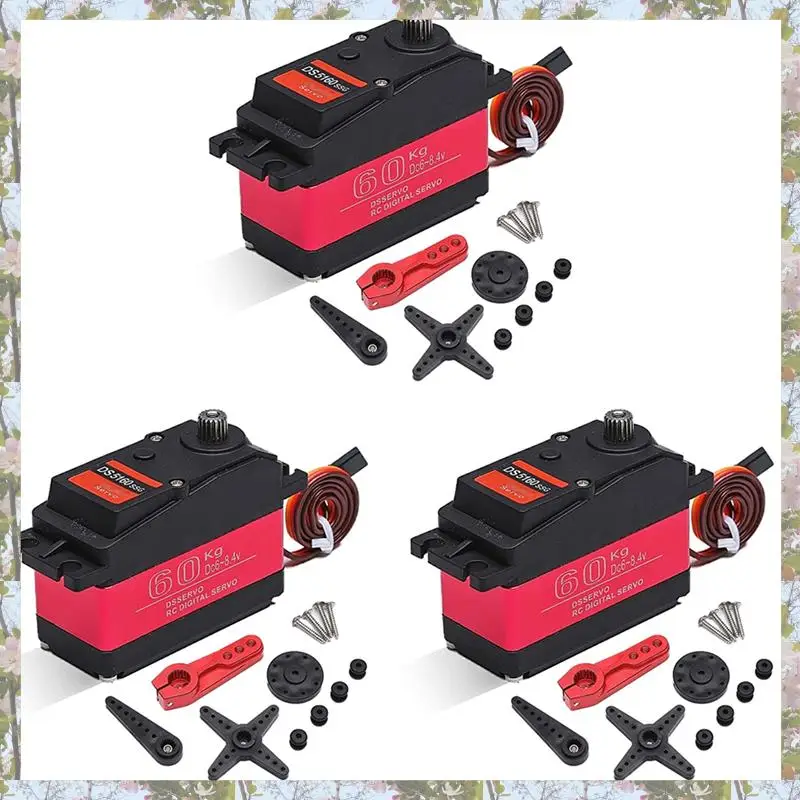 X18A-3X Wodoodporny o wysokim momencie obrotowym 60 kg 180 °   DS5160 Cyfrowy serwomechanizm z metalową przekładnią do robota RC Car 1/6 Axial SCX6 1/5 Redcat HPI Baja