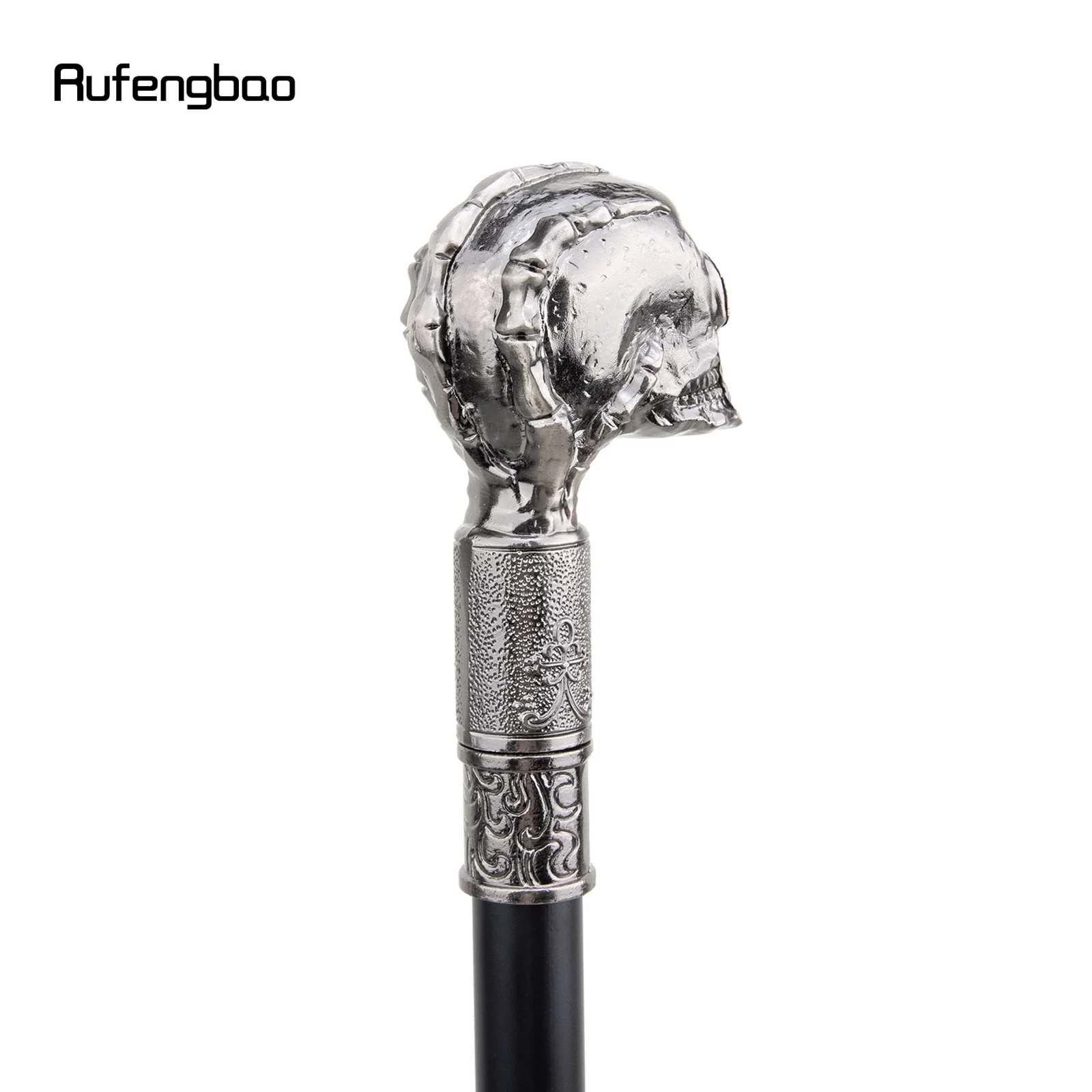 Testa di teschio Dente grande Steampunk Singolo snodo Moda Bastone da passeggio Decorativo Cospaly Party Canna da passeggio Crosier di Halloween 93 cm