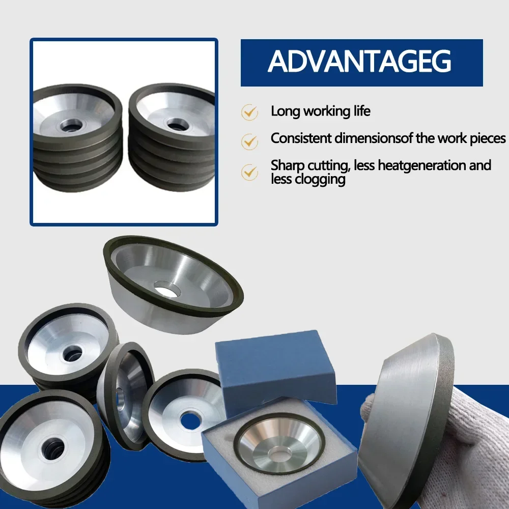 【From China】Customizable OEM/ OBM Resin Bond Corrugator Grinding Wheel Bowl-Shaped Flaring Cup Diamond & CBN Grinding Wheels