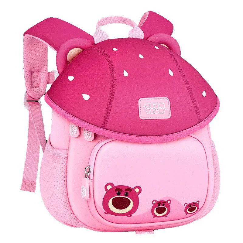 Disney Lotso Kindergarten Backpack Age 2-8 Primary Student Shoulder Orthopedic School Bag Light Water Proof Kids Gifts Mochilas