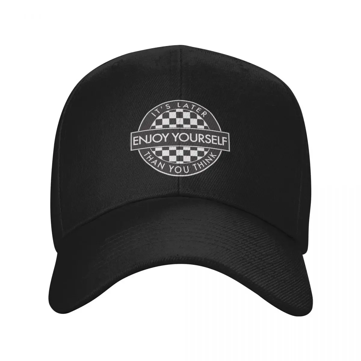 

Enjoy Yourself It's Later Than You Think [Round Type 2] (Red Background) Baseball Cap Golf Fishing cap Luxury Woman Men's