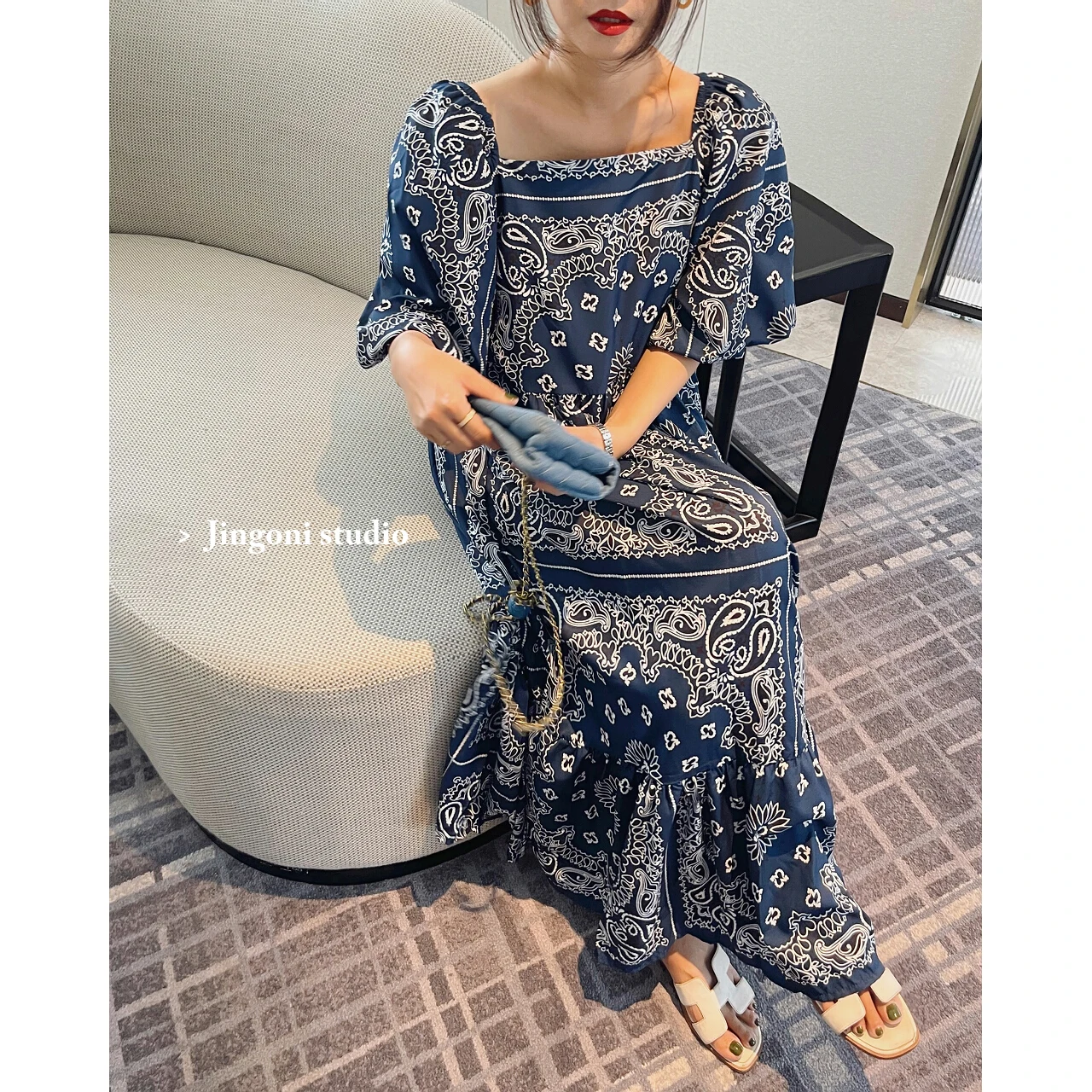 Woman 2023 Dress Short Sleeve Elegant Vintage Summer Y2k Clothing Korean Trendy Boho Long Ruffle Floral Beach Robe Blouse Loose