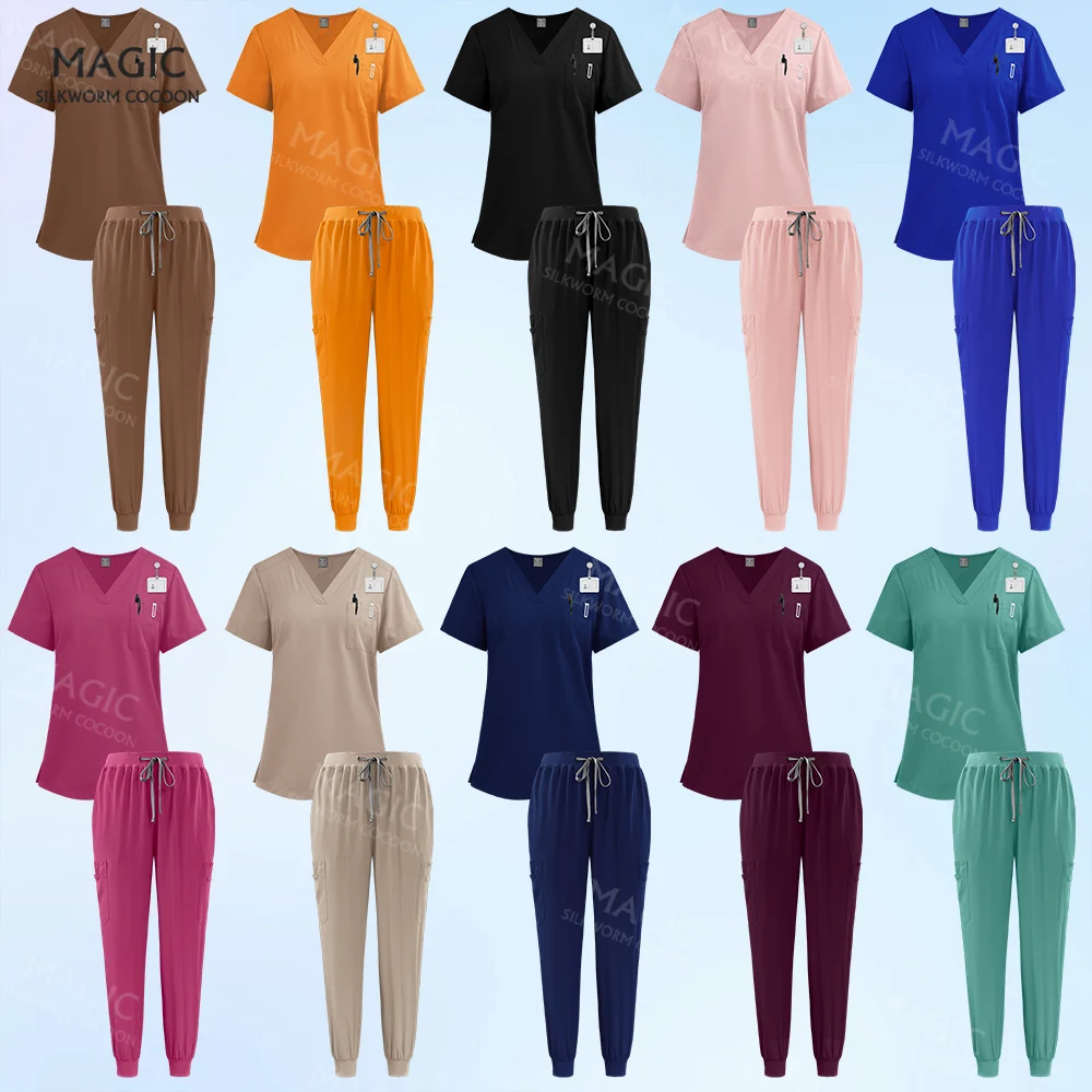 

Medical Nurse Uniform Men Women's Surgical Scrubs Set Clinical Nursing Workwear Pet Veterinaria Clothes Lab Suit Spa Accessories