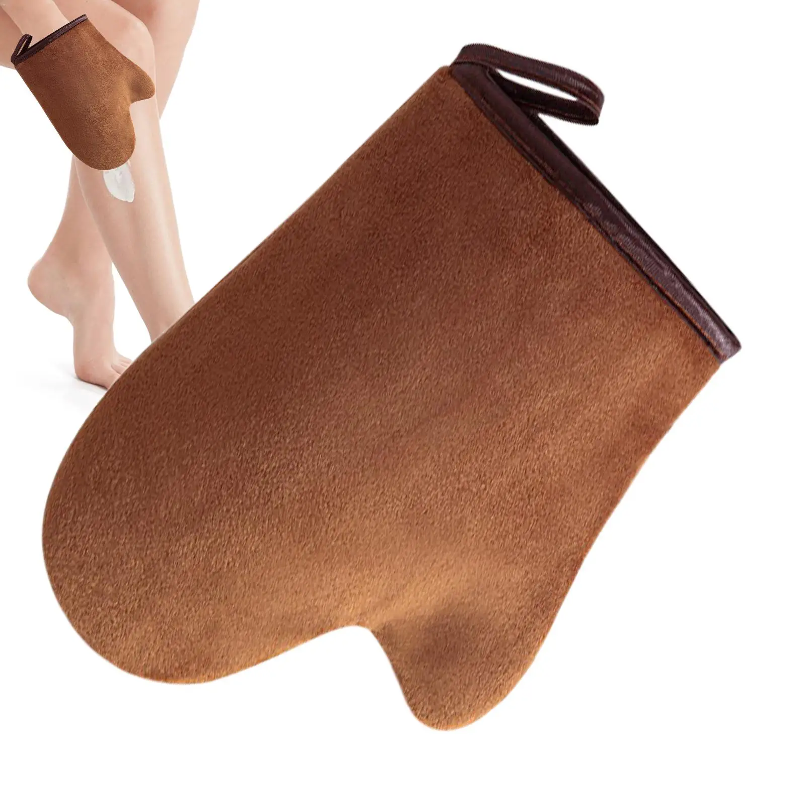 Self-Tanning Glove Body Lotion Mitt Double-Sided Prevents Sticky Hands Applicator Quick Dry Flocking Glove Makeup Applicator - view 4