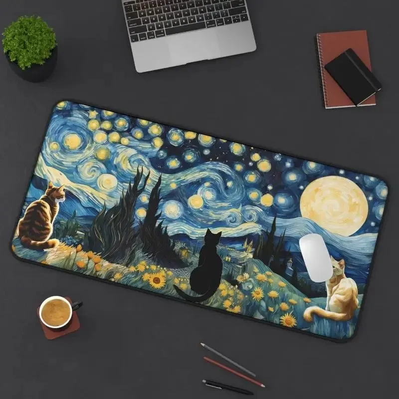 CIFBUY Mouse Pad Neon Skull Anti Slip Gaming Desk Mat Smooth Surface For PC Laptop Office Computer Accessories