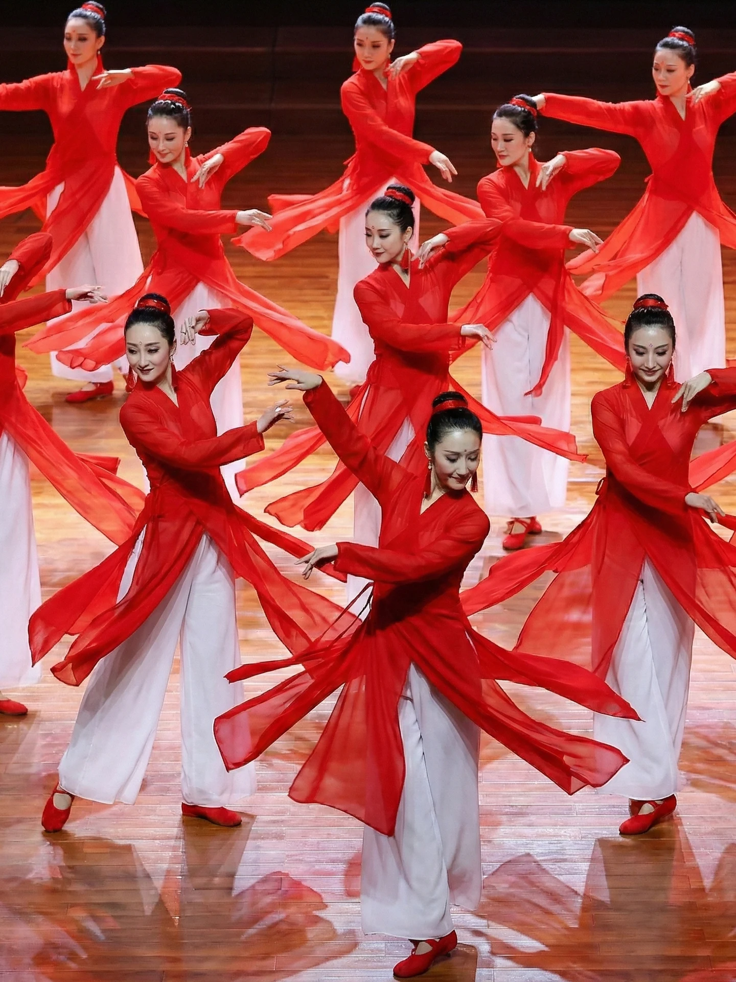 

Classical Dance Performance Costume Snow Dragon Roar Elephant Walk Red Fan Martial Arts Stage Outfit Traditional Chinese Wome...