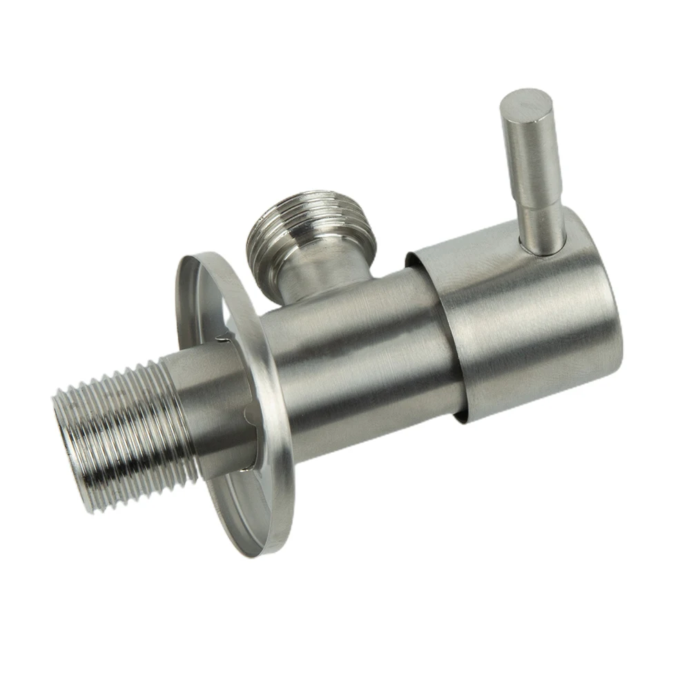 304 Stainless Steel Faucet Triangle Valve Replacement 1/2 Inch Thread Angle Filling Valves Parts Angle Triangle Valves For Basin