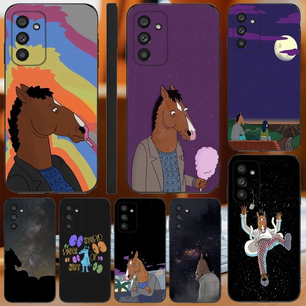 B-BoJack Horsemans Phone Case For Samsung Galaxy A13,A21s,A22,A31,A32,A52,A53,A71,A80,A91 Soft Black Cover