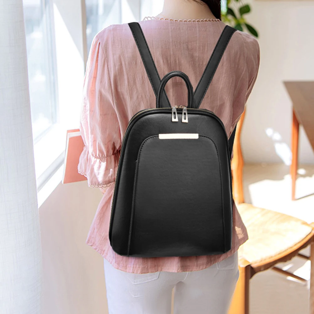 Pu Leather Backpack Women Teenage Girls School Shoulder Bag Bagpack High Quality Female Backpacks Travel Mochila