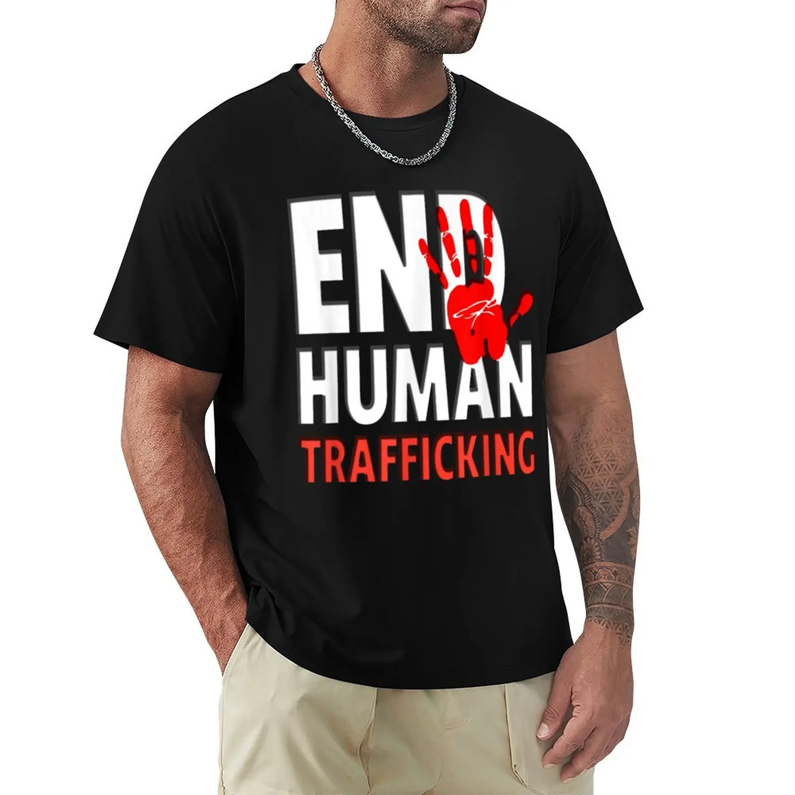 Stop Human Trafficking T-Shirt Work Wear Breathable Tee