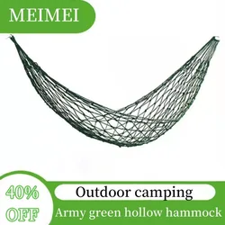 Outdoor Camping Picnic Travel Thickened Nylon Rope Hammock Indoor Mesh Hammocks Portable Simple Swing Chair Bold Mesh Hammock