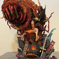 60cm led Anime Luffy One Piece Figure Gk Gear 5 Monkey D. Luffy Action Figure Statue Big Karma Pvc Collection Model Toys Gifts