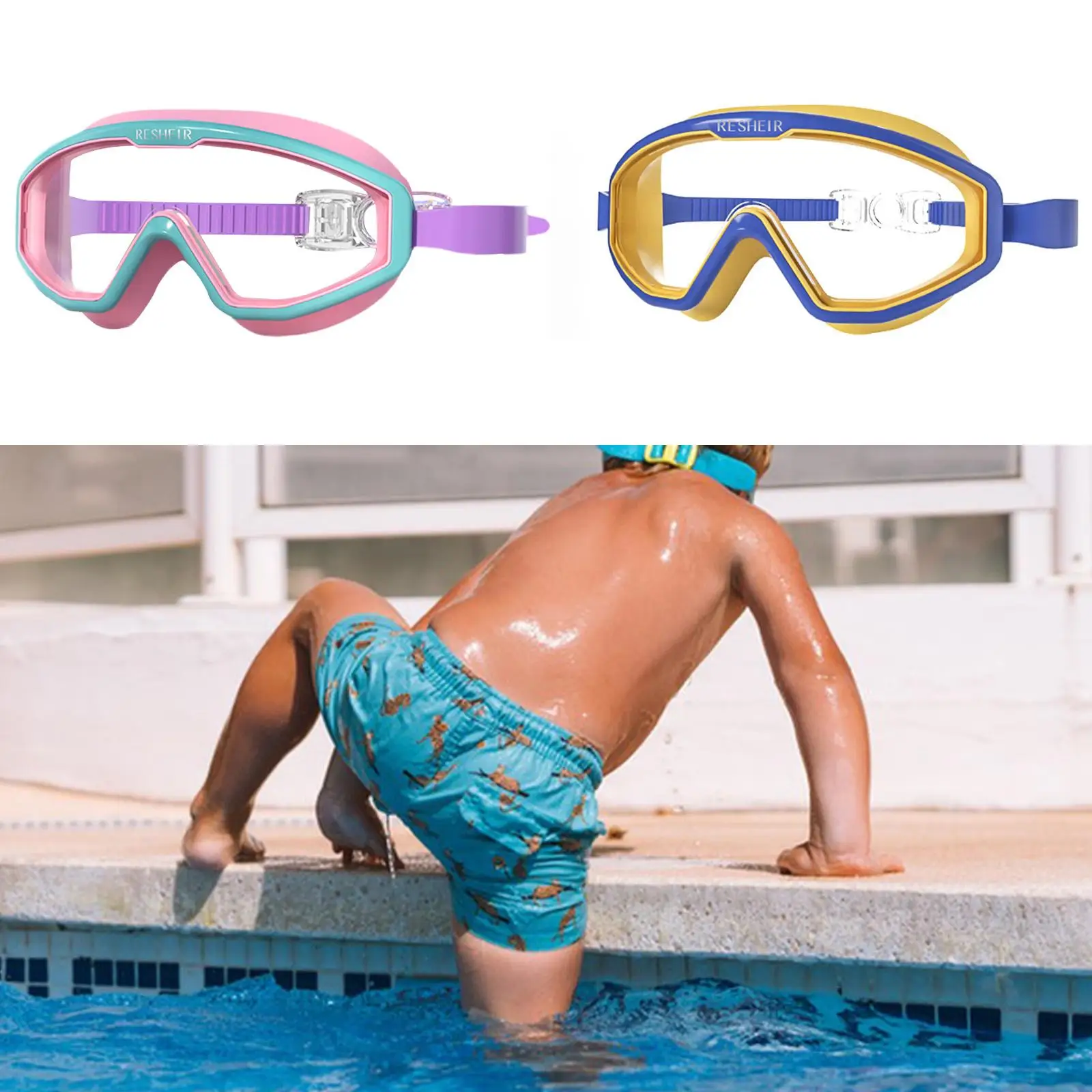 Gafas de natación, gafas para piscina de agua, gafas de natación cómodas ajustables para niños, gafas de natación para bucear, deportes acuáticos, piscina