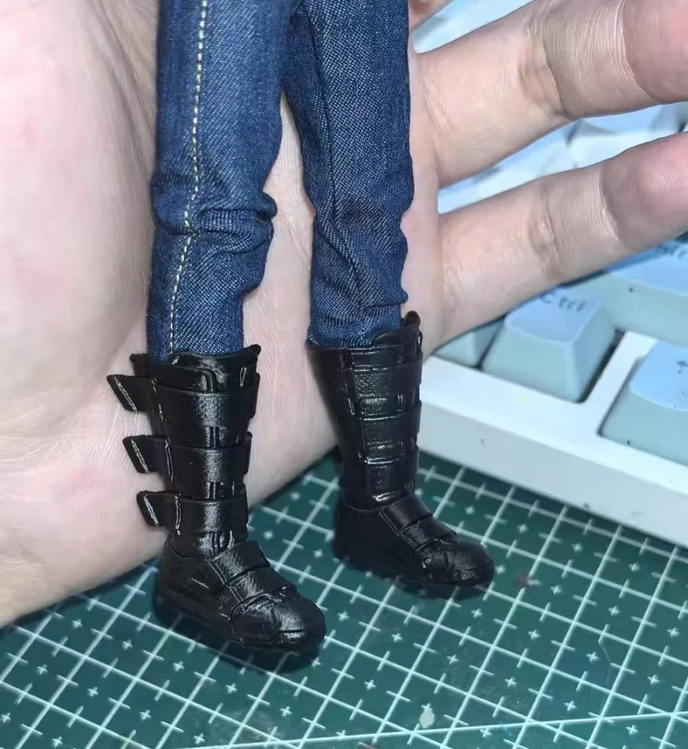 1/12 Scale Soldier Tactical Long Boots Model for 6'' Nota