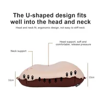 Outdoor Sleeping Pillow High Rebound Compressible Travel Pillow Neck Protect Portable Self Inflating Pillow for Outdoor Camping