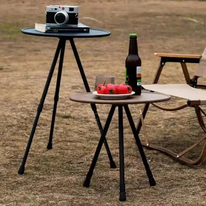 Pequena mesa redonda para acampamento ao ar livre, Ultra leve e portátil, Piquenique e jardim, Mesa de café e chá, Mesa de jantar