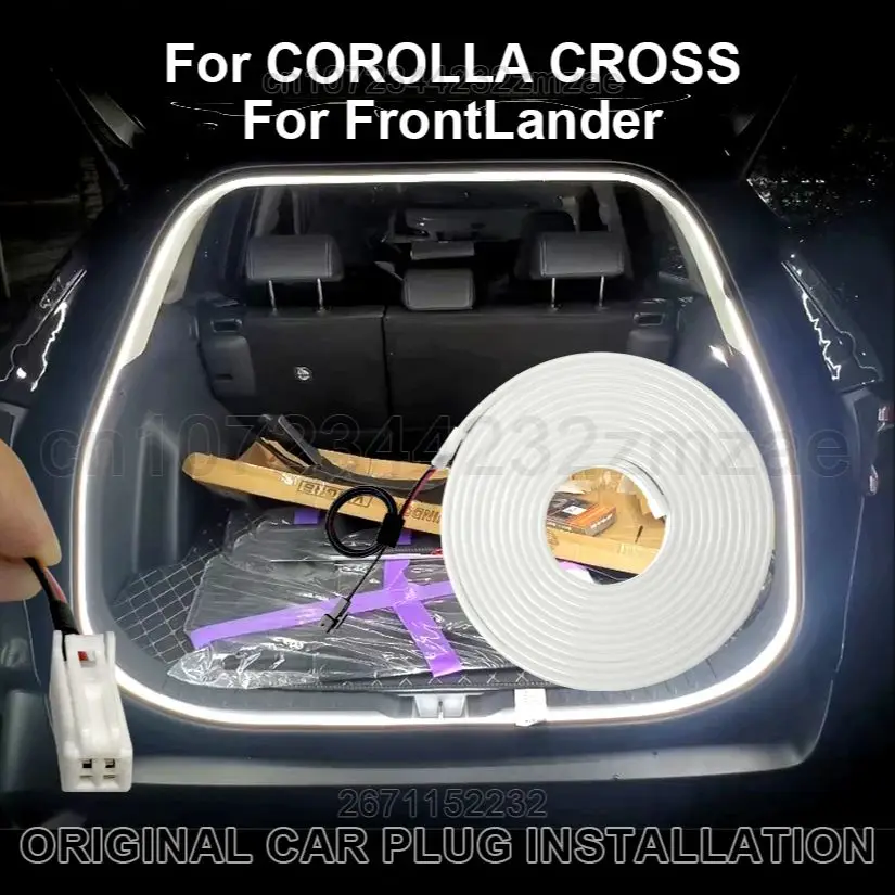 

For Toyota COROLLA CROSS FrontLander Car LED Trunk Light Flexible Atmosphere Lamp Customized Tail Box Light Interior Accessories