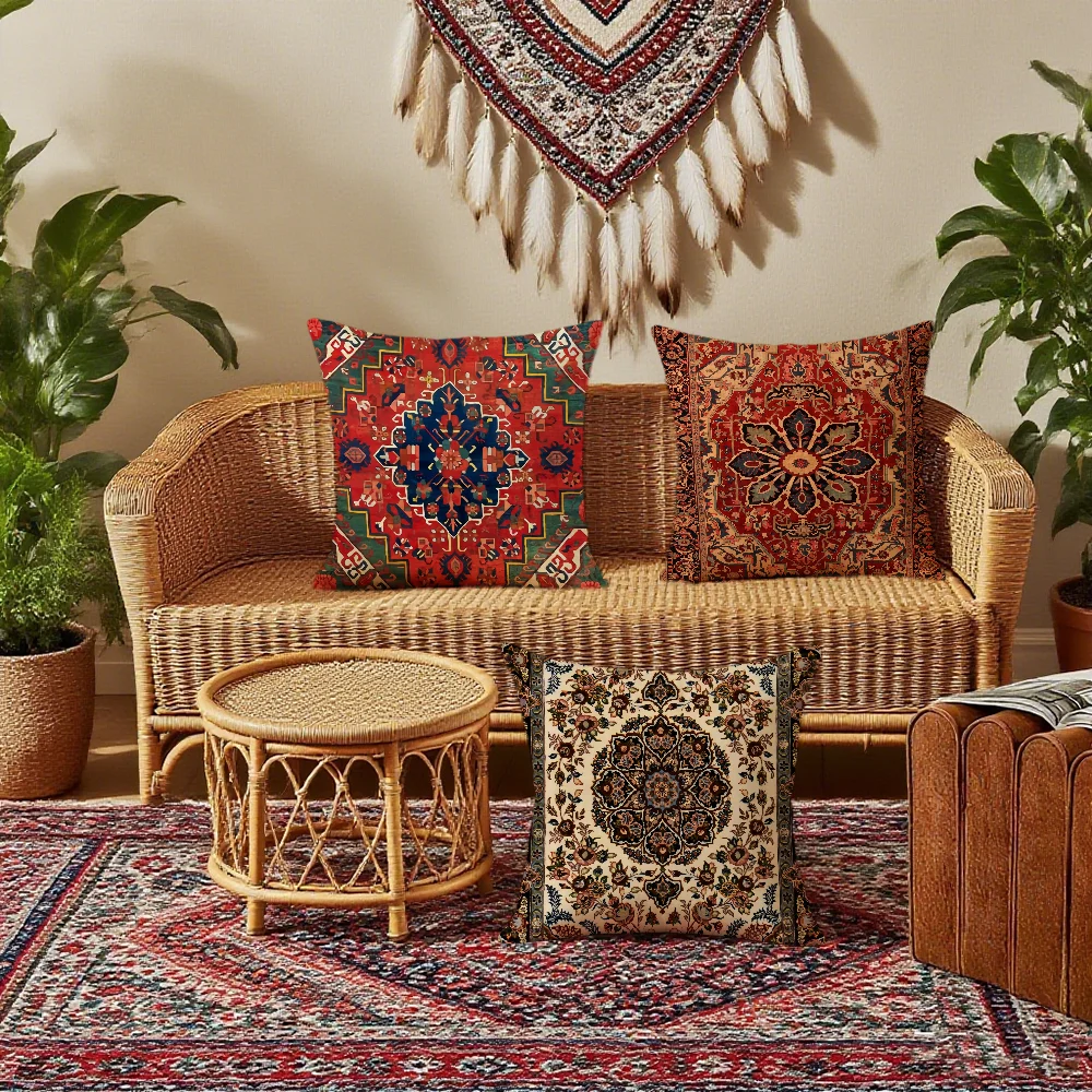 Moroccan Style Cushion Cover Bedroom Sofa Decorative Home Car Portable Cushion Cover With Zipper Soft Pillowcase