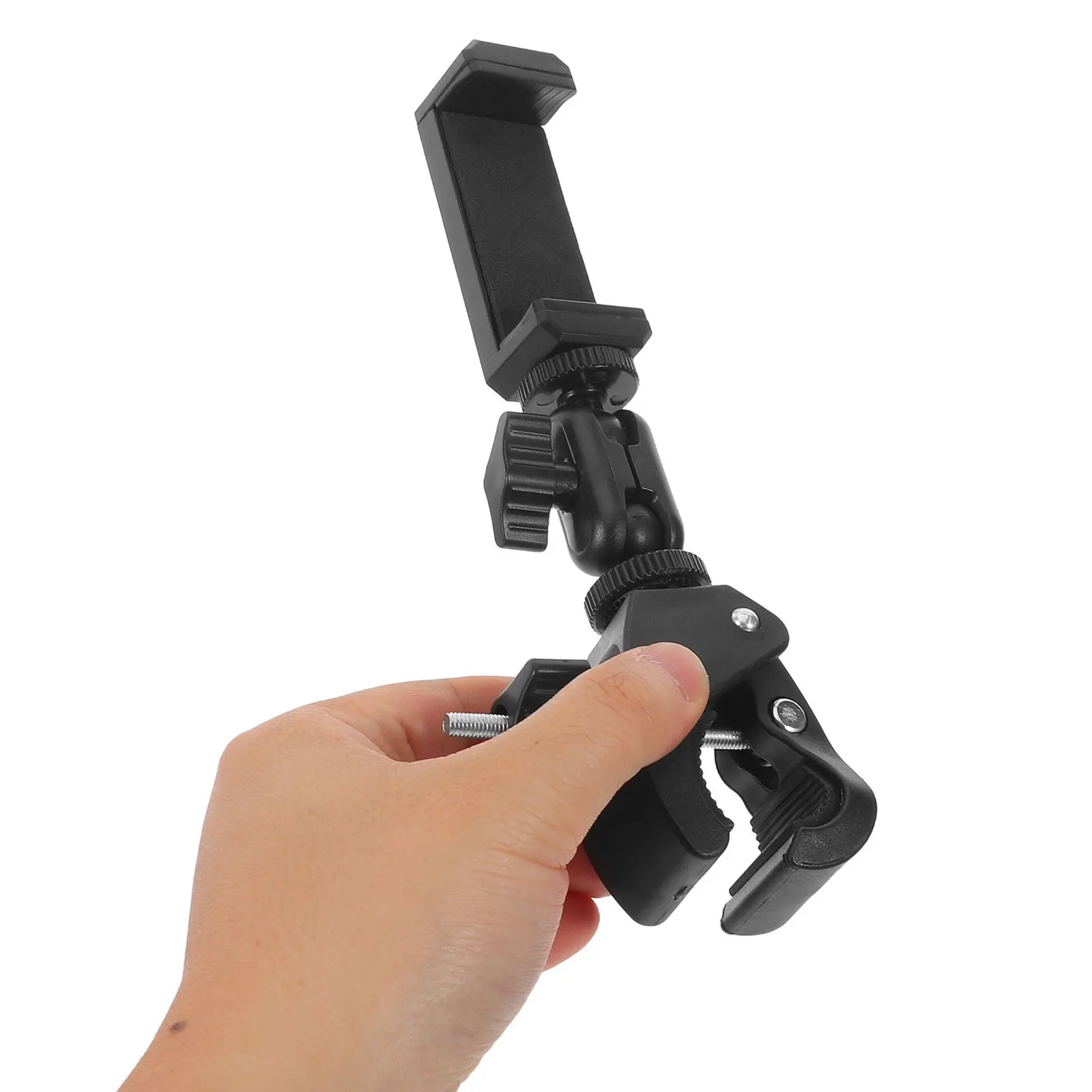 

Clarinet Phone Lyre Adjustable Phone Holder 4.5-7 Inch Quick Release Rotating Music Score Lyre Marching Band Clip Black