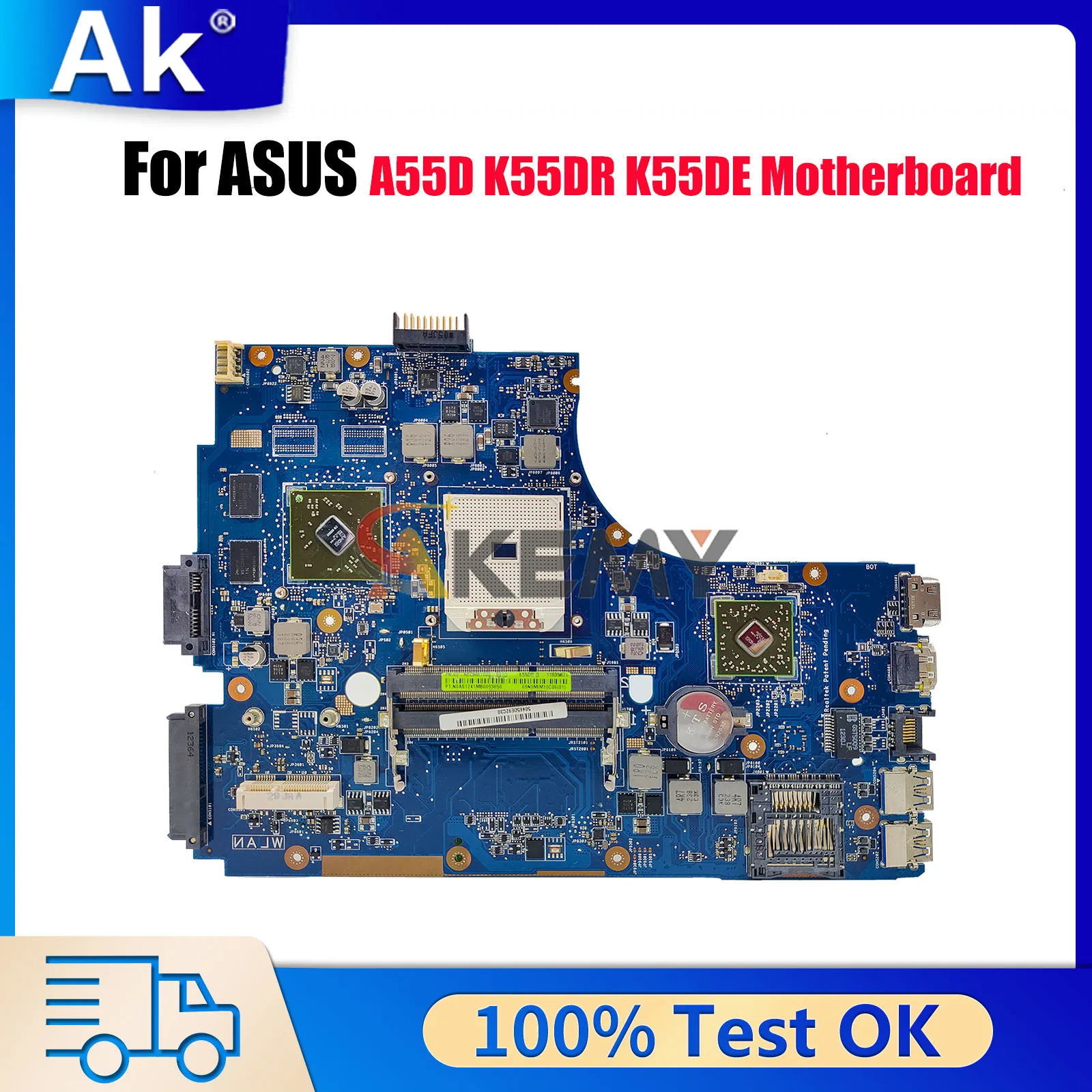 

K55DR Laptop Motherboard For ASUS K55D A55D K55DR K55DE Notebook Mainboard This item is in stock 100% tests OK fast shipping