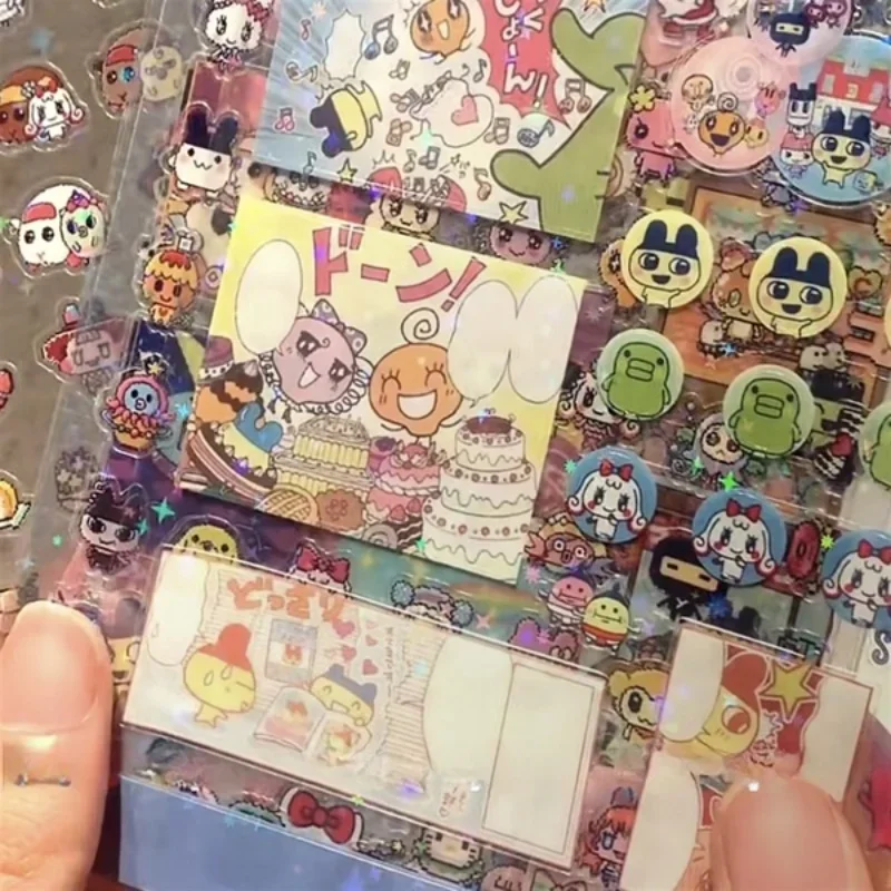 

Ancient Early Laser Flash Meeton Cute Tuoba Gezi Patch Patch Double Material Paper Paper Handbook Curmine MobileShell DIY random