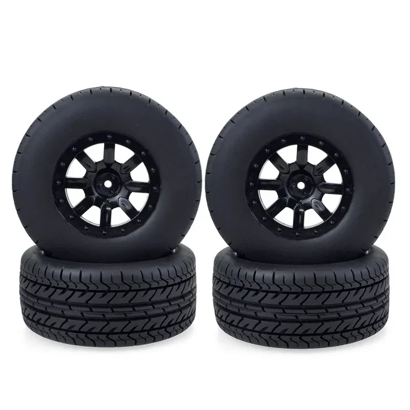 ZD Racing RC Wheel 1:10 Juego de neumáticos para camiones de recorrido corto, eje hexagonal de 12mm para Trxs Slash HPI VKAR Redcat HSP