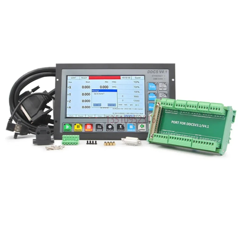 독립 오프라인 3/4 축 USB CNC 컨트롤러 인터페이스, 비상 정지 MPG 핸드휠, DDCSV4.1, 75W, 24V