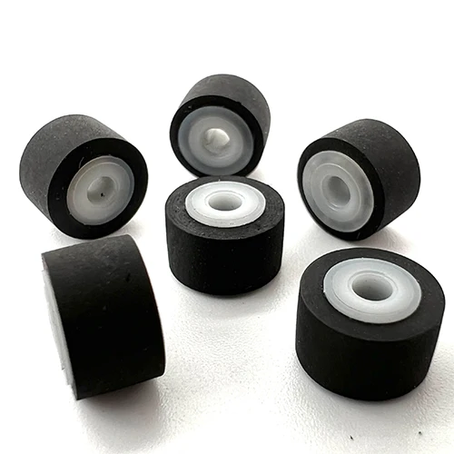1 pz 5. 5 puleggia in gomma con rullo a pizzico per registratore a nastro Audio aziona i componenti del lettore Stereo Walkman a cassetta